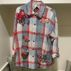 Johnny Was Biya Greta Multicolor Embroidered Jacket